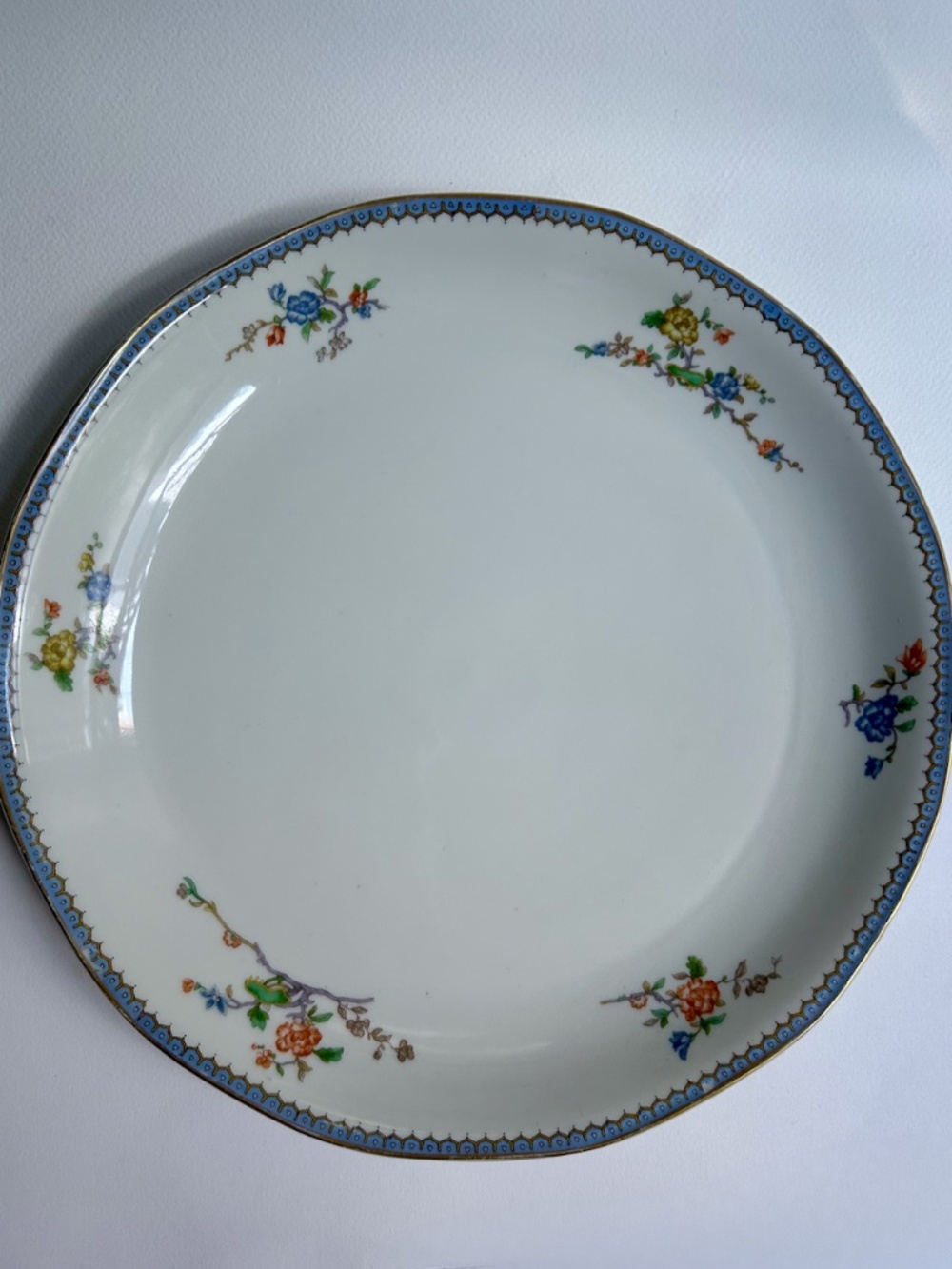 Haviland Limoges Blue & White Porcelain Serving Plate